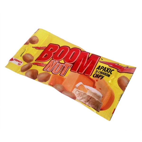 Арахіс BOOM NUT солений зі смаком васабі 40 г, 4820075506117, Шоколадная фабрика Millennium