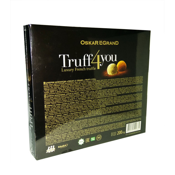 Цукерки Oskar le Grand Truff4You 200 г, 4820075502331, Шоколадная фабрика Millennium