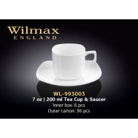 Чайная чашка и блюдце 200мл. Wilmax WL-993003