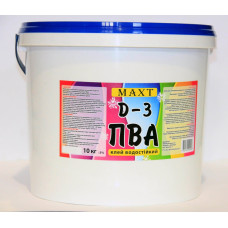 Клей ПВА D3 водостійкий 10 кг MAXT LTD