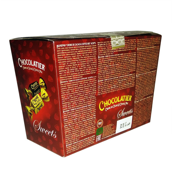 Конфеты Chocolatier Ассорти Creme De Cacao & Coffee Mix 180 г, 4820075505387, Шоколадная фабрика Millennium