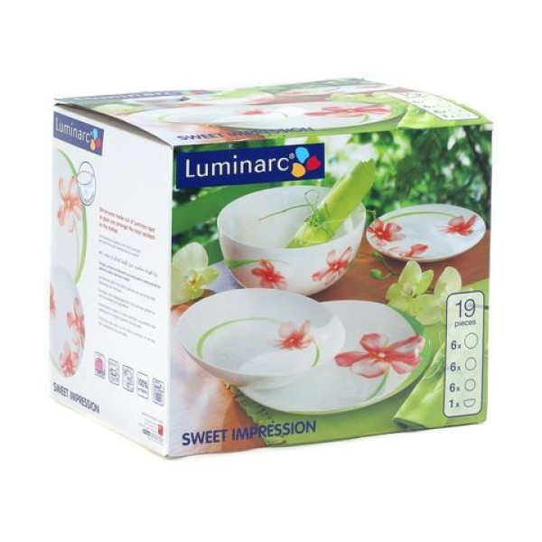 Сервиз столовый Luminarc Sweet Impression E4946, 19 предметов, E4946, Luminarc