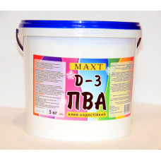 Клей ПВА D3 водостійкий 5 кг MAXT LTD