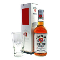 Віскі Jim Beam White 4 роки витримки 0.7 л в коробці з келихом