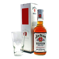 Віскі Jim Beam White 4 роки витримки 0.7 л в коробці з келихом