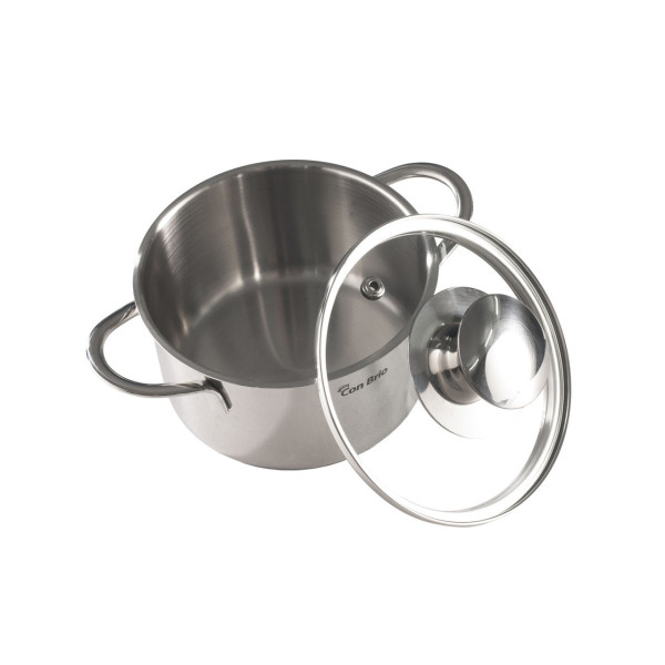 Кастрюля Con Brio CB-1101 со стеклянной крышкой 0.8 л , 1101CB, Con Brio