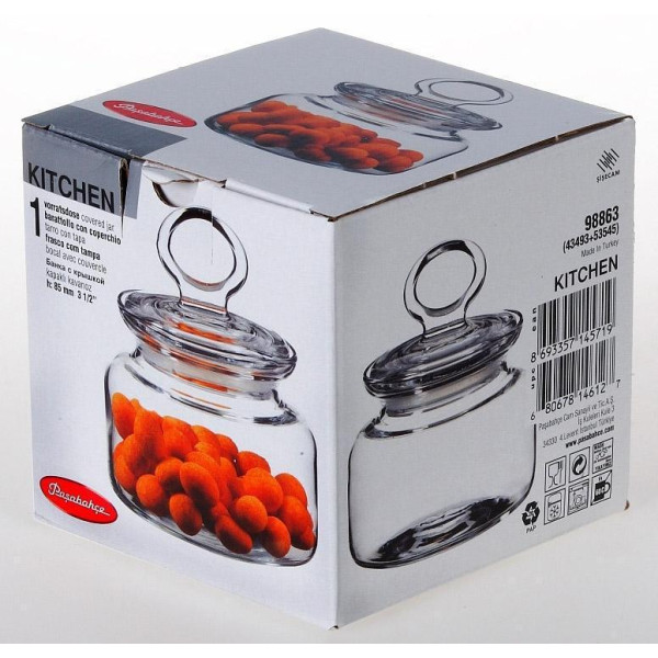 Банка с крышкой Pasabahce Kitchen 98863, 600мл, 98863, Банка