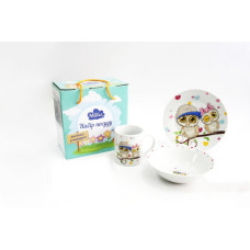 Детский набор столовой посуды Milika Owlet 3пр - M0690-TH5792
