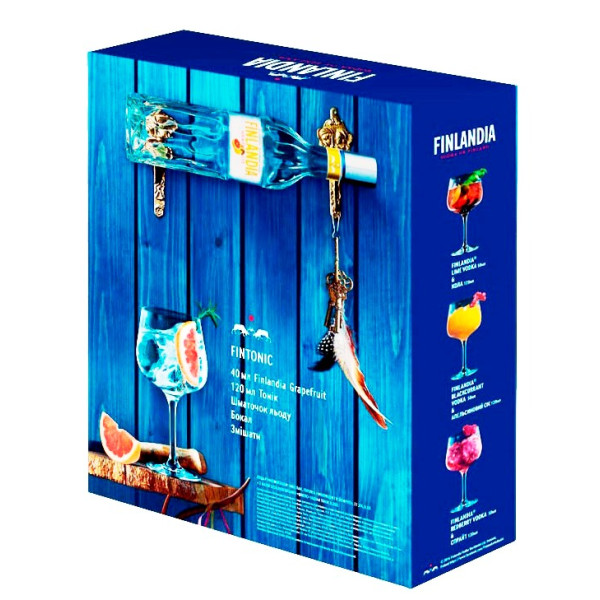 Горілка Finlandia Grapefruit 0.5 л 37.5% + Schweppes 0.5 л х 2