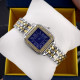 Cartier Silver-Gold-Blue 29x31 Rep