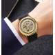 Skmei MO35LGDBK Gold-Black Leather