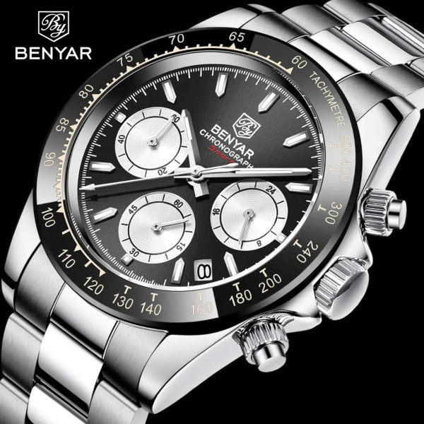 Часы Benyar BY-5169 Silver-Black-White
