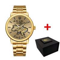 Годинник наручний Awarder 022-3D Не Забуду Дім Gold-Gold Steel