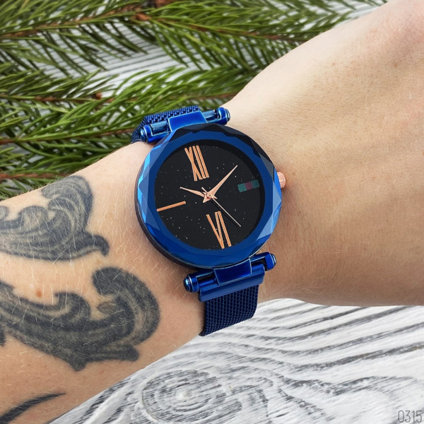 Наручний годинник Geneva Starry Sky Blue-Black Shine