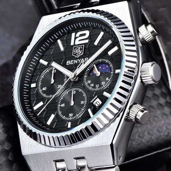 Часы Benyar BY-5225 Silver-Black