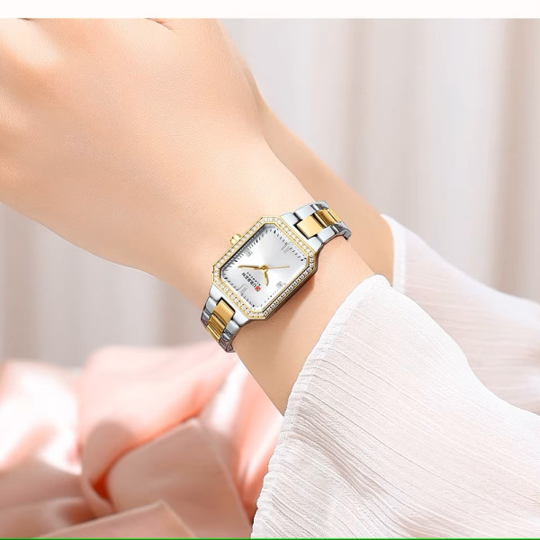 Curren 9102 Silver-Gold-White