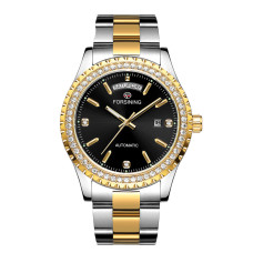 Forsining 6919 Silver-Gold-Black Steel