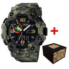 Годинник наручний Awarder 002CMGRDPS ДПС Зелений камуфляж + Коробка.