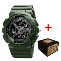 Годинник наручний Awarder 005 Тризуб срібло Army Green + Коробка