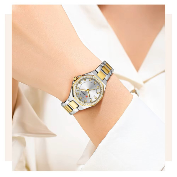 Curren 9100 Silver-Gold-White