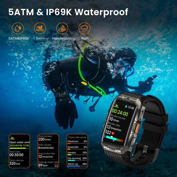 Розумний годинник Kospet TANK X2 Silver