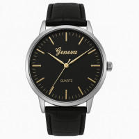 Годинник Geneva 0204 Silver-Black
