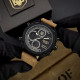 Годинник наручний Awarder 017 Тризуб золото  Black-Brown