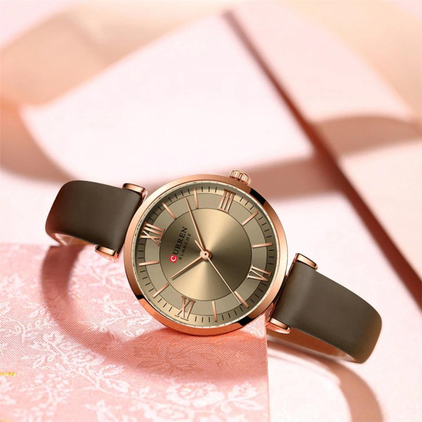 Сurren 9079 Rose Gold-Coffee