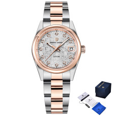 Pagani Design PD-1794L Silver-Rose Gold-White