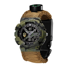 Годинник наручний Awarder 005 Тризуб золото Khaki