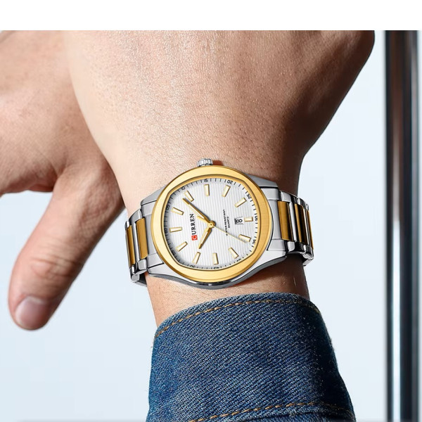 Curren 8474 Silver-Gold-White