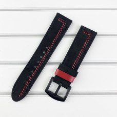Ремінець для годинника Modfit 22 мм Black-Red STOPPED