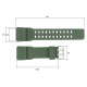 Ремінець для годинника Skmei 1356/1358 Army Green