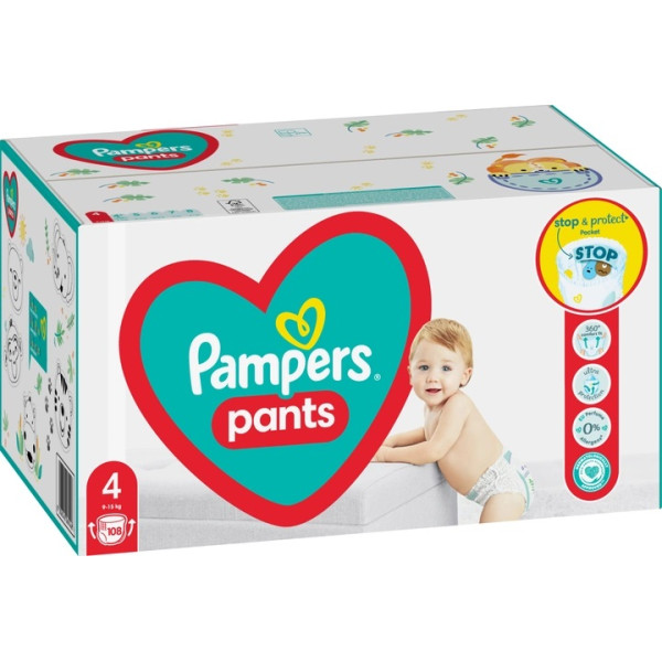 Подгузники-трусики Pampers Pants 4 (9-15 кг), 108 шт., 8006540069448