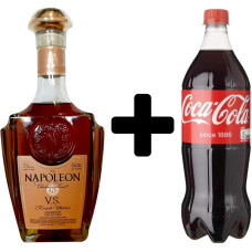 Коньяк України NAPOLEON Charles Louis 3 зірочки (V.S.) 0.5 л 40% + Coca-Cola 1 л