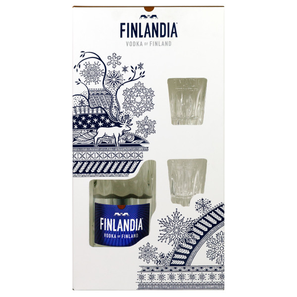 Горілка Finlandia 0.7 л 40% з 2-ма чарками