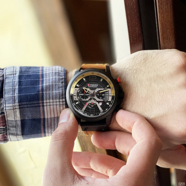 Curren 8329 Black-Brown