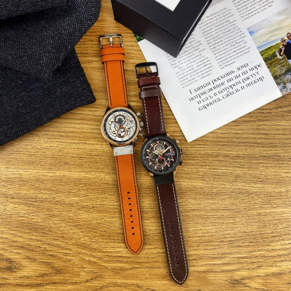 Curren 8380 Silver-Cuprum-Brown