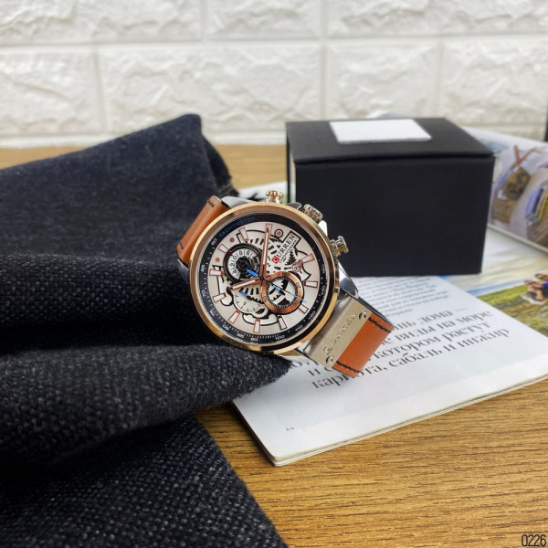 Curren 8380 Silver-Cuprum-Brown