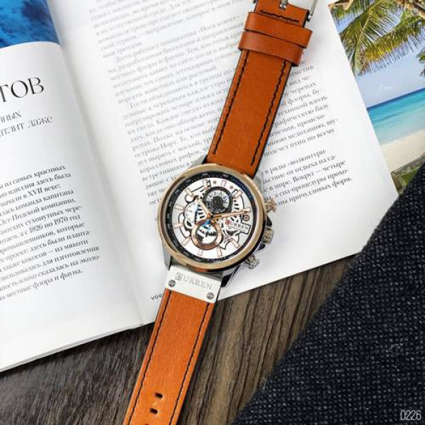 Curren 8380 Silver-Cuprum-Brown