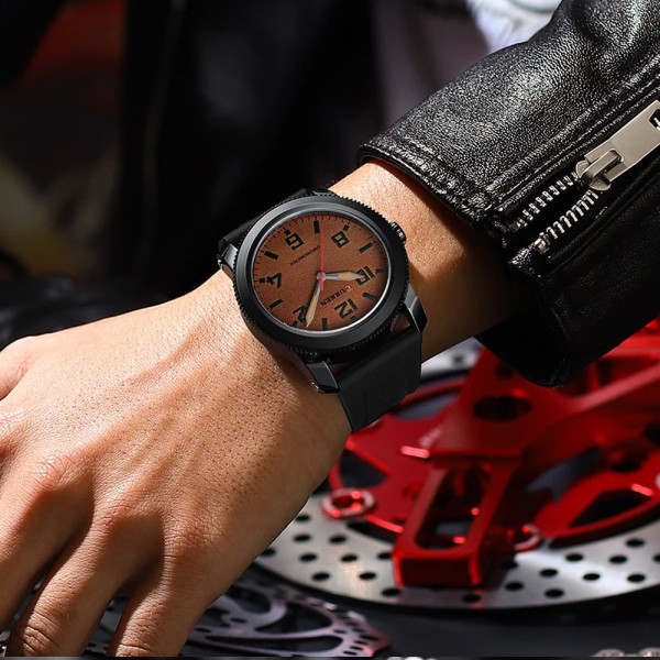 Curren 8454 Black-Brown