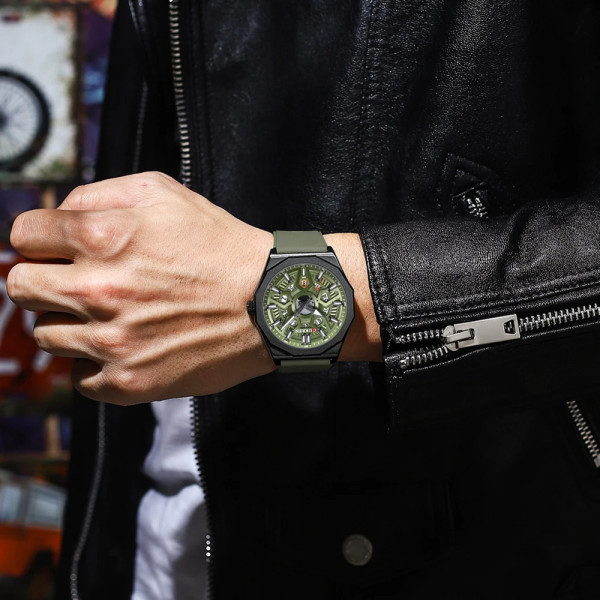 Curren 8437 Black-Green