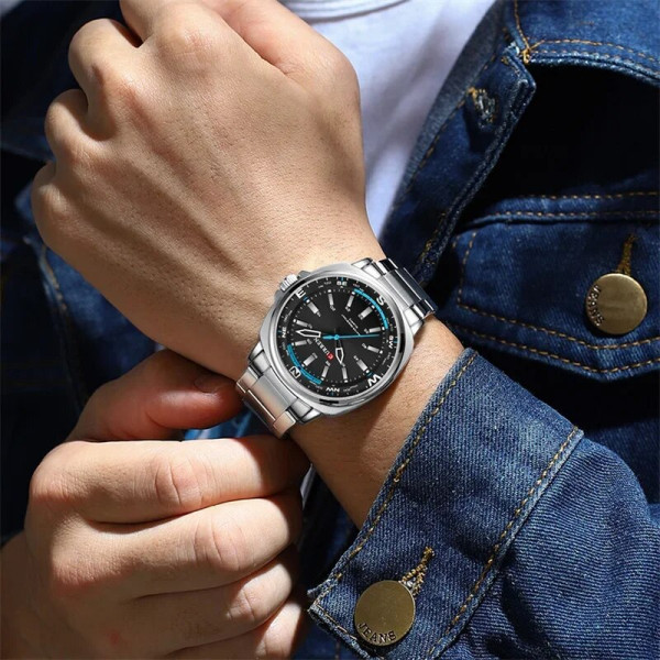 Curren 8455 Silver-Black