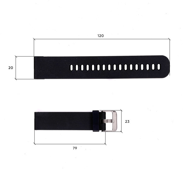 Ремінець для годинника Skmei 1893 black/black 1051-0533