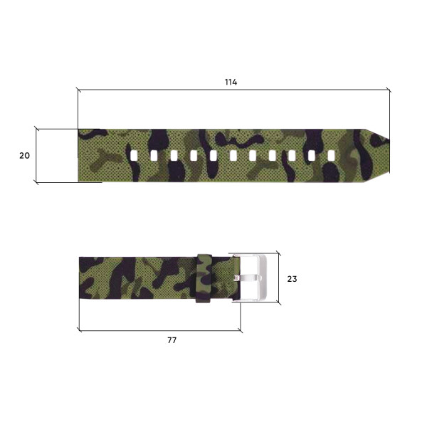 Ремінець для годинника Skmei 1895CMGN Camo Green