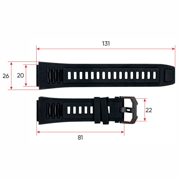 Ремінець для смарт годинника Modfit Titan Black