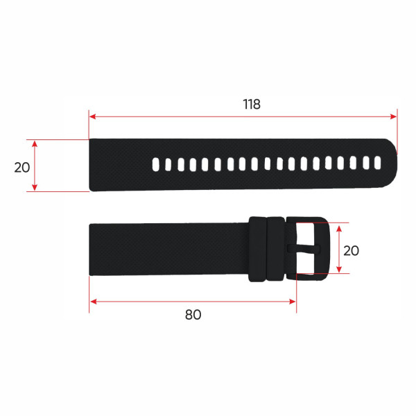 Ремінець для смарт годинника Modfit Zoopex Black