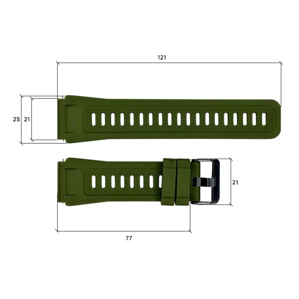 Ремінець для смарт годинника K22 Army Green