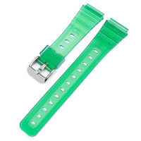 Ремінець для Casio G-Shock F-84/94/105, F-91W, AE1300 Jelly Green Silver