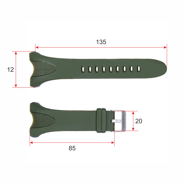 Ремінець для годинника Skmei 1535AG  Army Green 1051-1350